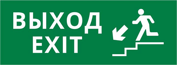 Пиктограмма ДСО-IP20 "Выход - лестница вниз" | 60443DEK | DEKraft