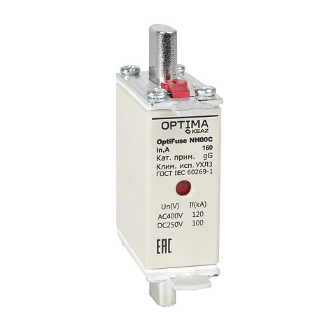 Вставка плавкая OptiFuse NH00C-4-gG-УХЛ3 | 374907 | КЭАЗ