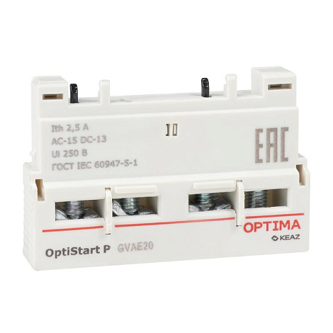 Блок контактов фронтальный OptiStart ME GVAE20 | 354831 | КЭАЗ
