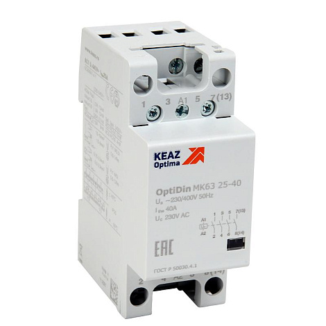 Контактор модульный OptiDin МК63-2531-24AC/DC | 150912 | КЭАЗ