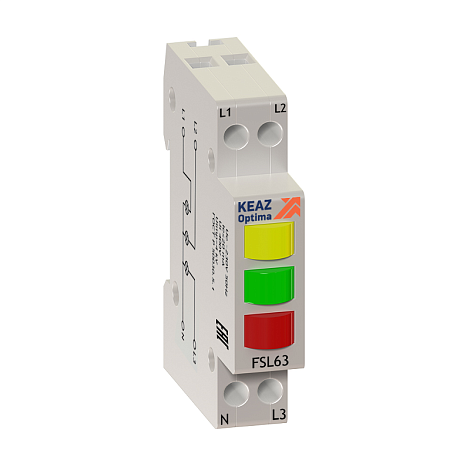 Индикатор фаз световой OptiDin FSL63-230A-УХЛ3 | 138626 | КЭАЗ