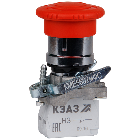 Кнопка КМЕ5112мФС-красный-1но+2нз-гриб-IP40| 273061 | КЭАЗ