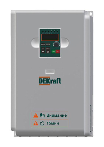 Преобразователь частоты DEKV060-11/15кВт 3 фазы 380В с торм. модулем | DEKV060G011P015T4B | DEKraft