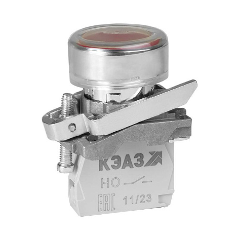 Кнопка КМЕ4210мС-красный-1но+0нз-цилиндр-IP65| 284285 | КЭАЗ