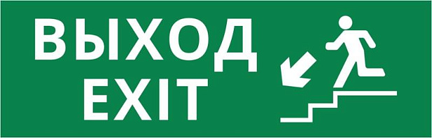 Пиктограмма ДСО-IP65-Н "Выход - лестница вниз" | 60578DEK | DEKraft