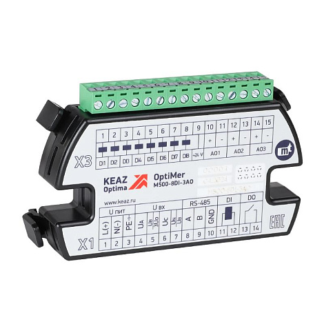 Модуль расширения OptiMer-M500-8DI-3AO | 351305 | КЭАЗ