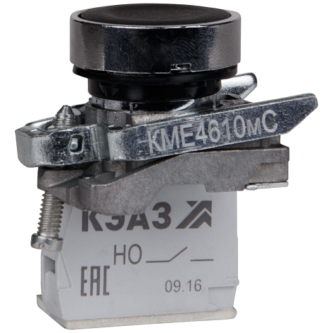 Кнопка КМЕ4510мС-черный-1но+0нз-цилиндр-IP54 | 354444 | КЭАЗ