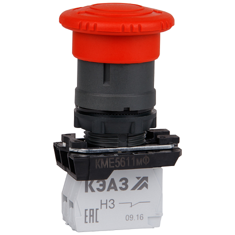 Кнопка КМЕ5522мФ-красный-2но+2нз-гриб-IP54| 293185 | КЭАЗ