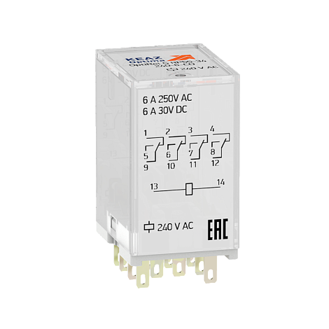 Реле промежуточное OptiRel G RP55-34-120-6-CO | 348355 | КЭАЗ