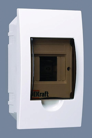 Корпус пластиковый встраиваемый 4 модуля, IP41, ЩРВ-П-4 | 31001DEK | DEKraft