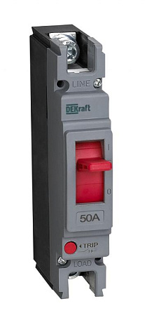 Силовой авт. выкл. 1P 50A 20кА | 28012DEK | DEKraft
