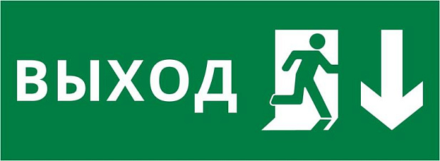 Пиктограмма ДСО-IP20 "Выход Фигура - вниз 2" | 60427DEK | DEKraft