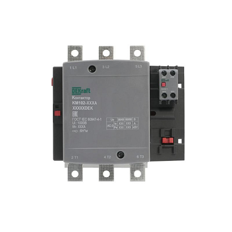 Контактор 185А 380В_АС АС3_ АС4 1НО+1НЗ КМ-102 | 21950DEK | DEKraft