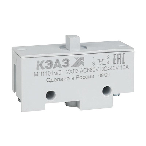Микропереключатель МП-1101м/01 (толкатель-винт-базовый) | 303983 | КЭАЗ
