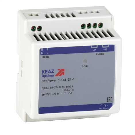 Блок питания OptiPower DR-45-24-1| 284545 | КЭАЗ