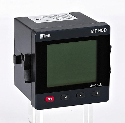Мультиметр цифровой 96х96мм трехфазный, вход 600В 1А, LCD-дисплей МТ-96D | 51425DEK | DEKraft