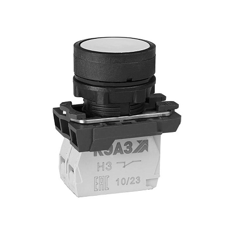 Кнопка КМЕ4122м-белый-2но+2нз-цилиндр-IP40 | 354362 | КЭАЗ