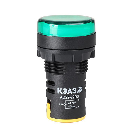Лампа AD22DS(LED) матрица D22мм зеленый 230В | 238693 | КЭАЗ
