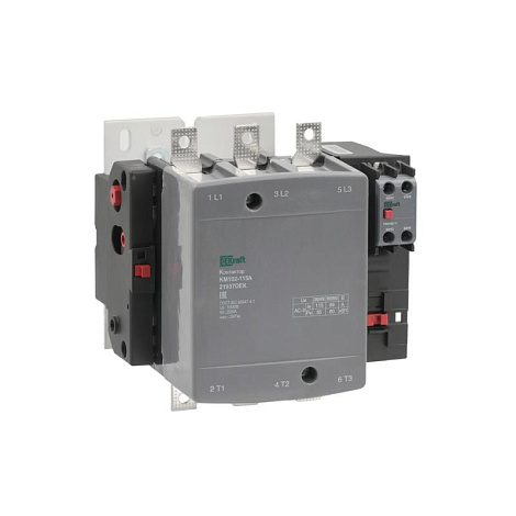 Контактор 115А 220В_АС АС3_ АС4 1НО+1НЗ КМ-102 | 21937DEK | DEKraft