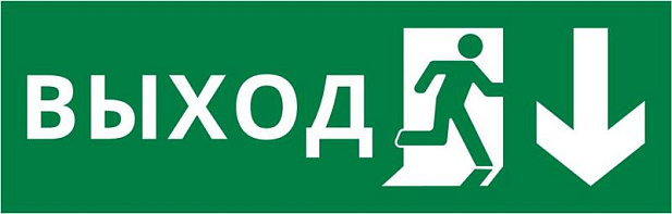 Пиктограмма ДСО-IP65-Н "Выход Фигура - вниз 2" | 60513DEK | DEKraft